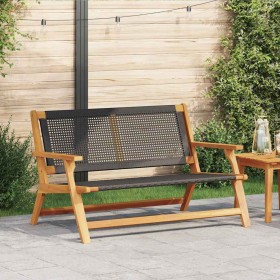 Muebles de jardín Negro 122 x 78 x 73cm Madera maciza de Acacia