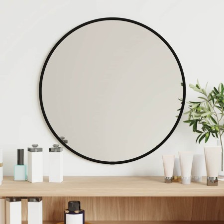 Espejo de pared redondo negro Ø 40 cm