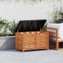 Caja de almacenaje de jardín madera maciza eucalipto 90x48x55cm