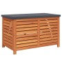 Caja de almacenaje de jardín madera maciza eucalipto 90x48x55cm