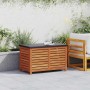 Caja de almacenaje de jardín madera maciza eucalipto 90x48x55cm