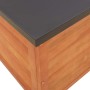 Caja de almacenaje de jardín madera maciza eucalipto 90x48x55cm