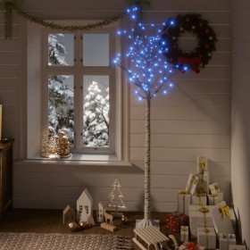 Árbol de Navidad LED azul sauce de interior y exterior 1,8 m
