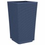 Jardineras 4 unidades PP azul gris 32,5x32,5x57 cm