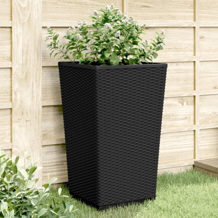 Jardineras 4 unidades PP negro 32,5x32,5x57 cm en Maceteros y jardineras | Comprar online en Foro24