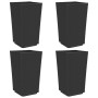 Jardineras 4 unidades PP negro 32,5x32,5x57 cm en Maceteros y jardineras | Comprar online en Foro24
