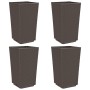 Jardineras 4 unidades PP marrón 32,5x32,5x57 cm en Maceteros y jardineras | Comprar online en Foro24
