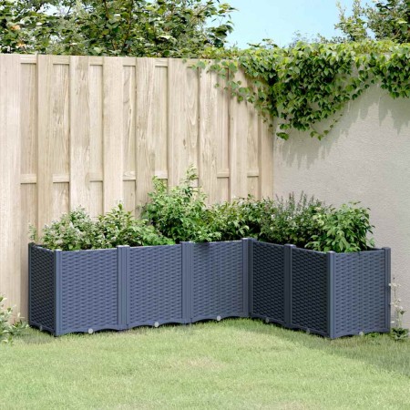 Jardinera PP azul gris 160x120x53 cm