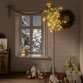 Árbol de Navidad LED blanco cálido sauce interior exterior 2,2m