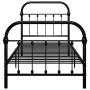 Estructura de cama sin colchón metal negro 90x200 cm