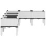 Jardinera con patas PP blanco 160x120x42 cm