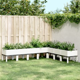 Jardinera con patas PP blanco 200x160x42 cm Jardinera con patas PP blanco 200x160x42 cm