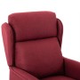Silla de masaje con cojín Vino 67.5 x 93.5 x 101.5 cm tela