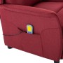 Silla de masaje con cojín Vino 67.5 x 93.5 x 101.5 cm tela