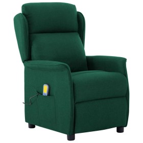 Silla de masaje Verde oscuro 67.5 x 93.5 x 101.5 cm tela
