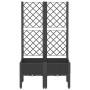 Jardinera con enrejado PP negro 80x40x142 cm en Maceteros y jardineras | Comprar online en Foro24