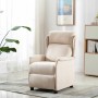 Silla de masaje con cojín Crema 67.5 x 93.5 x 101.5 cm tela