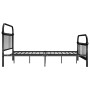 Estructura cama sin colchón con cabecero metal negro 140x200 cm