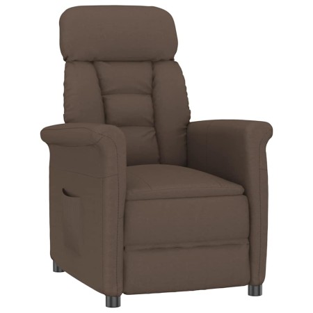 Sillón Reclinable Marrón Marrón oscuro 70.5 x 96.5 x 95 cm tela