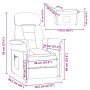 Sillón reclinable taupe Taupé 70.5 x 96.5 x 95 cm Poliéster
