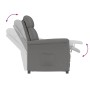 Sillón Recliner Gris Oscuro Gris oscuro 70.5 x 96.5 x 95 cm