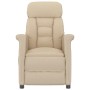 Sillón reclinable crema Crema 70.5 x 96.5 x 95 cm Tela y metal