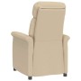 Sillón reclinable crema Crema 70.5 x 96.5 x 95 cm Tela y metal
