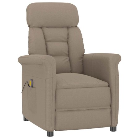 Silla de masaje con cojín Taupé 70.5 x 96.5 x 95 cm tela