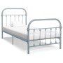 Estructura de cama sin colchón metal gris 90x200 cm en Camas y somieres | Comprar online en Foro24