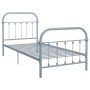 Estructura de cama sin colchón metal gris 90x200 cm en Camas y somieres | Comprar online en Foro24