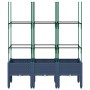 Jardinera con enrejado PP azul gris 120x40x142,5 cm