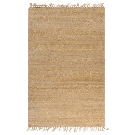 Alfombra de yute tejida a mano 120x180 cm natural