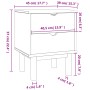 Mesita de noche OTTA madera maciza de pino 45x39x57 cm