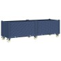 Jardinera con ruedas PP azul gris 160x50x54 cm