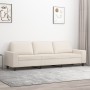 Sofá de 3 plazas de tela de microfibra beige 210 cm