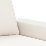 Sofá de 3 plazas de tela de microfibra beige 210 cm