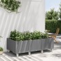 Jardinera con ruedas PP gris claro 150x80x54 cm en Maceteros y jardineras | Comprar online en Foro24