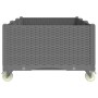 Jardinera con ruedas PP gris claro 150x80x54 cm en Maceteros y jardineras | Comprar online en Foro24
