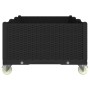 Jardinera con ruedas PP negro 150x80x54 cm en Maceteros y jardineras | Comprar online en Foro24