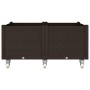 Jardinera con ruedas PP marrón 100x80x54 cm en Maceteros y jardineras | Comprar online en Foro24