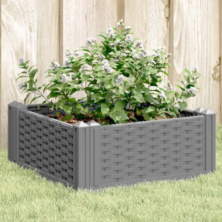 Jardinera con clavijas PP gris claro 42,5x42,5x28,5 cm en Maceteros y jardineras | Comprar online en Foro24