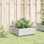 Jardinera con clavijas PP blanco 42,5x42,5x28,5 cm
