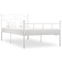 Estructura de cama sin colchón metal blanco 100x200 cm