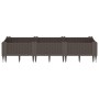 Jardinera con clavijas PP marrón 125x40x28,5 cm en Maceteros y jardineras | Comprar online en Foro24