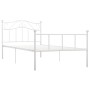Estructura de cama sin colchón metal blanco 100x200 cm