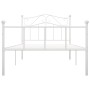 Estructura de cama sin colchón metal blanco 100x200 cm