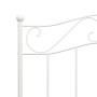 Estructura de cama sin colchón metal blanco 100x200 cm