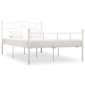 Estructura de cama sin colchón metal blanco 120x200 cm Estructura de cama sin colchón metal blanco 120x200 cm