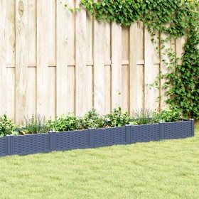 Jardinera con clavijas PP azul gris 362,5x42,5x28,5 cm Jardinera con clavijas PP azul gris 362,5x42,5x28,5 cm