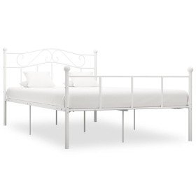Estructura de cama sin colchón metal blanco 140x200 cm en Camas y somieres | Comprar online en Foro24